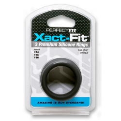 Perfect Fit Lot de 3 cockrings Xact-Fit S-M